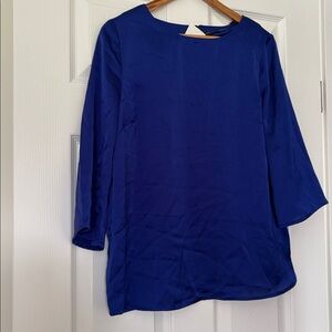 Womens Cobalt Blue Long Sleeve Blouse